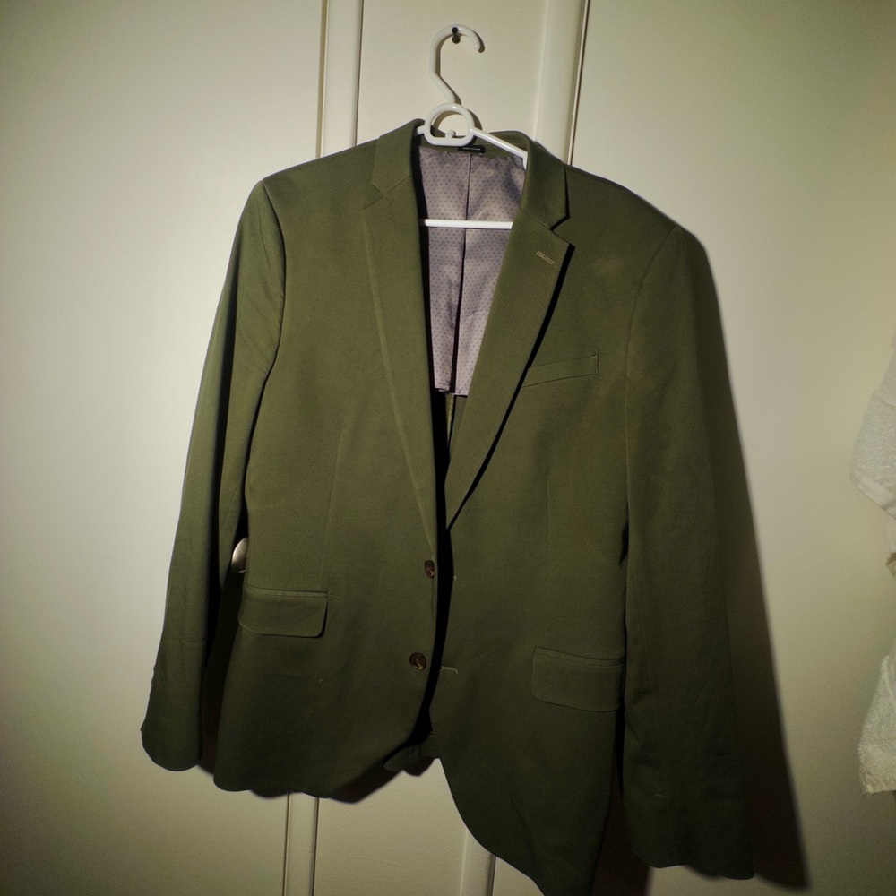 jf j.ferrar Green Sport Coat with Tailored Cut